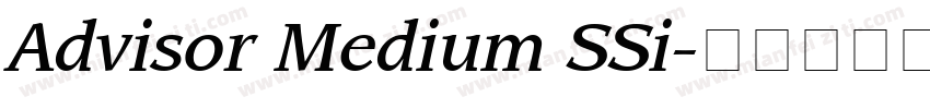 Advisor Medium SSi字体转换